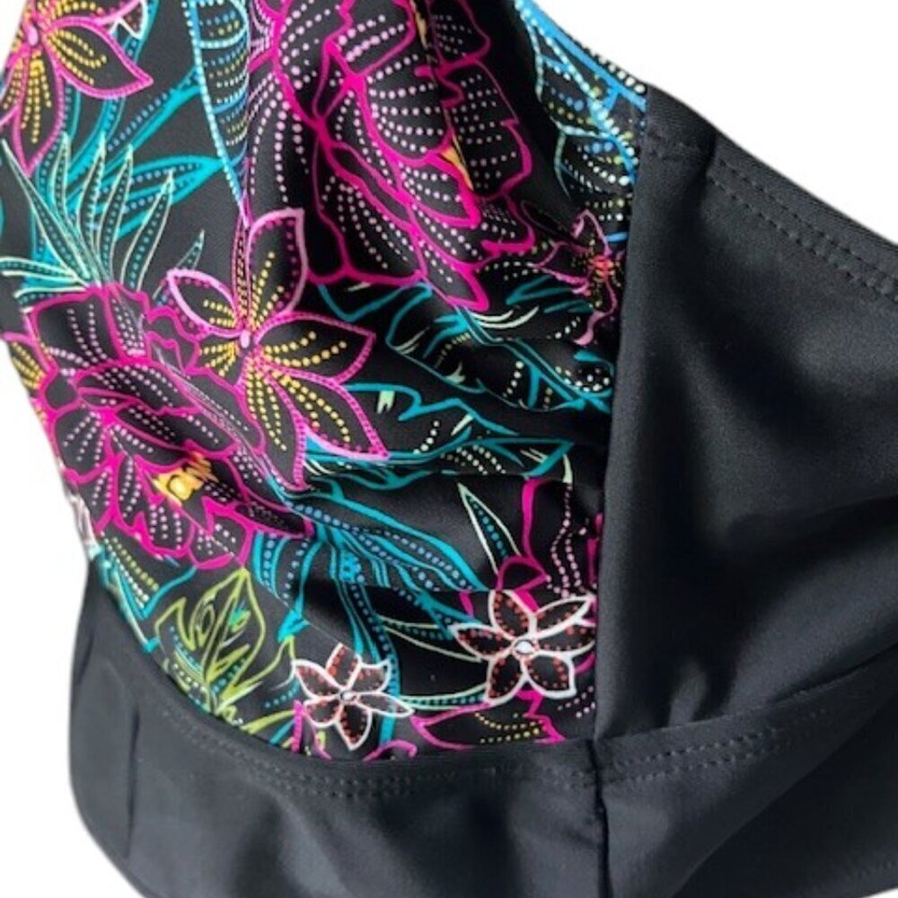 Torrid 4 Wireless High Neck Bikini Top Floral Swim Soft Cups Plus 4X NWOT - Picture 6 of 11
